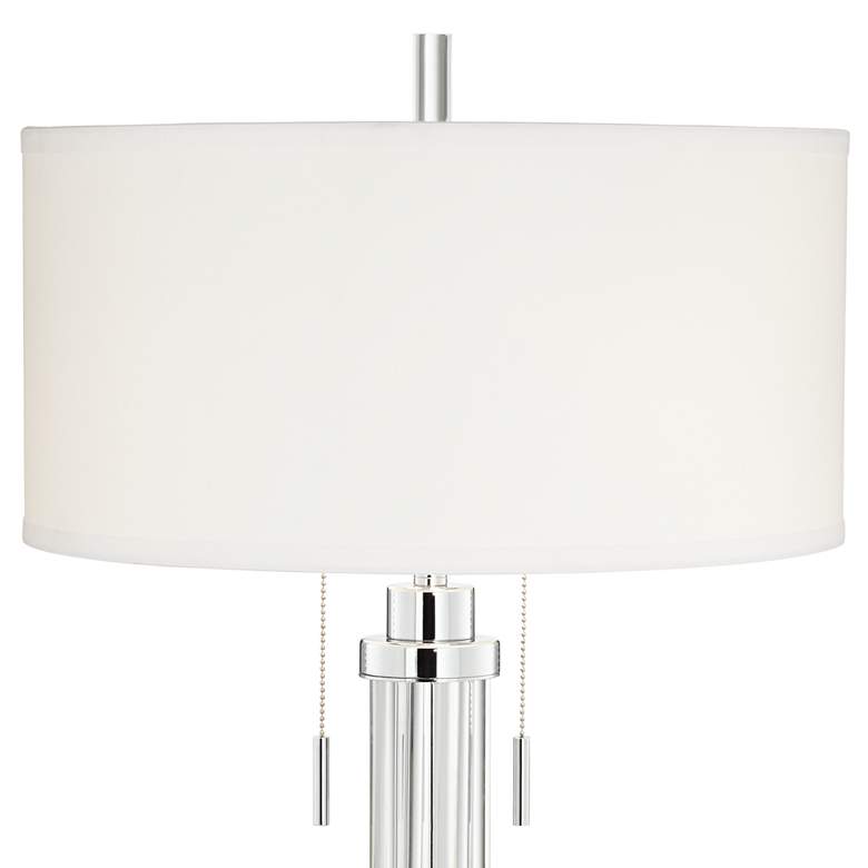 Image 3 Possini Euro Cadence Glass Column Table Lamp With 8" Wide Round Riser more views
