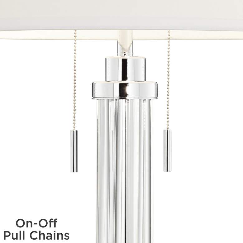Image 4 Possini Euro Cadence Glass Column Table Lamp With 8 inch Wide Round Riser more views