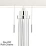 Possini Euro Cadence Glass Column Table Lamp With 8" Wide Square Riser