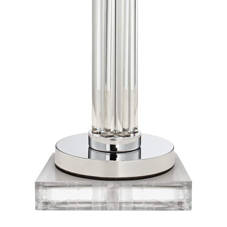 Image 5 Possini Euro Cadence Glass Column Table Lamp With 8" Wide Square Riser more views