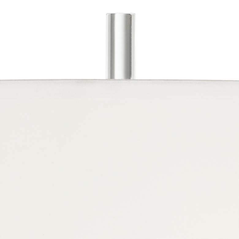 Image 2 Possini Euro Cadence Glass Column Table Lamp with Round Black Marble Riser more views