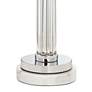 Possini Euro Cadence Glass Column Table Lamp with Round White Marble Riser