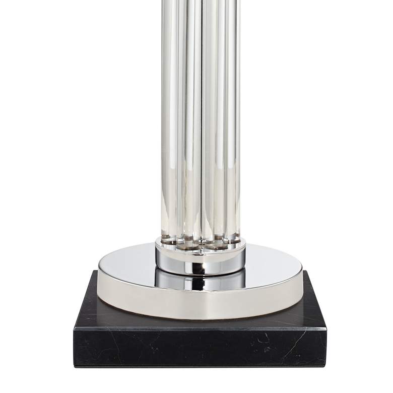 Image 5 Possini Euro Cadence Glass Column Table Lamp with Square Black Marble Riser more views