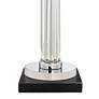 Possini Euro Cadence Glass Column Table Lamp with Square Black Marble Riser