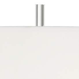 Image2 of Possini Euro Cadence Glass Column Table Lamp with Square White Marble Riser more views