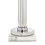 Possini Euro Cadence Glass Column Table Lamp with Square White Marble Riser