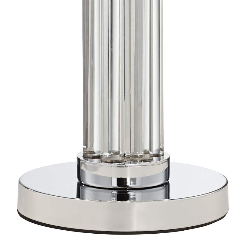 Image 6 Possini Euro Cadence Glass Column Table Lamp With USB Dimmer more views