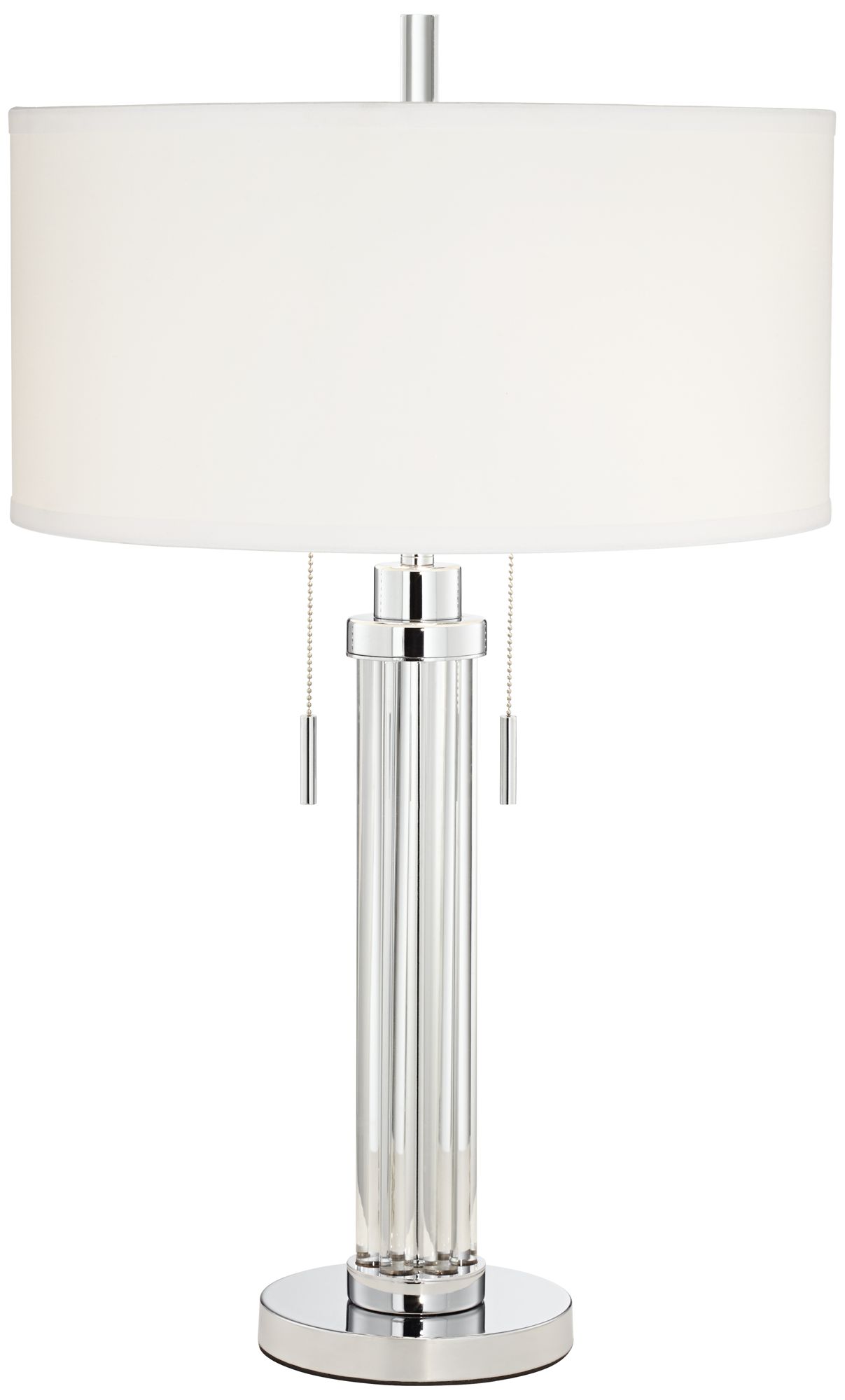 glass column table lamps