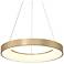 Possini Euro Cafferty 23 1/2" Wide Sanded Gold LED Ring Pendant Light
