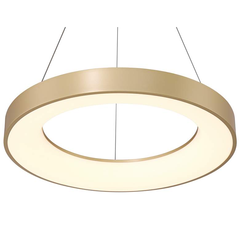 Image 4 Possini Euro Cafferty 23 1/2 inch Wide Sanded Gold LED Ring Pendant Light more views