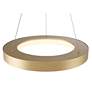 6_Possini Euro Cafferty 23 1/2" Wide Sanded Gold LED Ring Pendant Light more views
