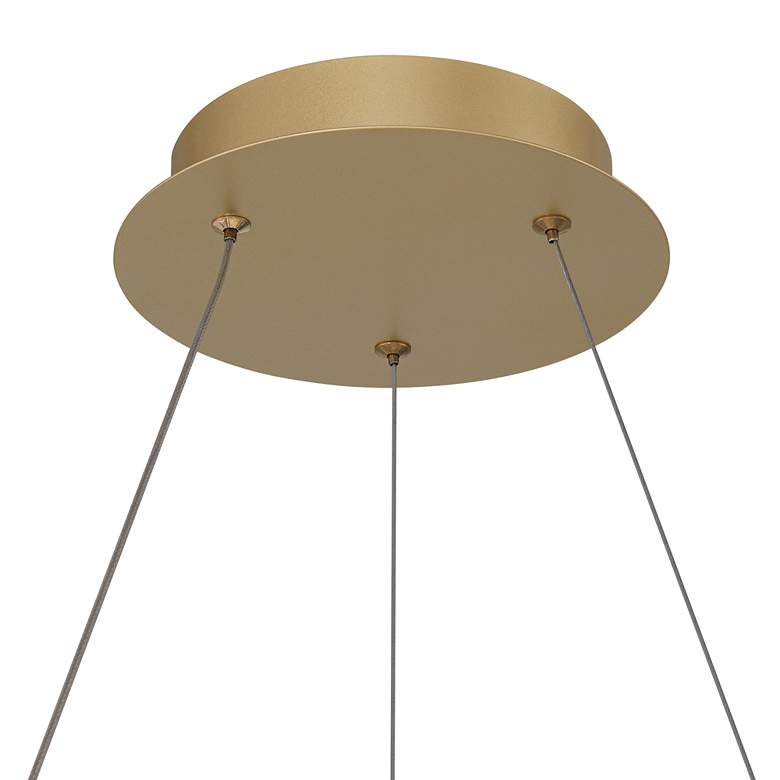 Image 6 Possini Euro Cafferty 23 1/2 inch Wide Sanded Gold LED Ring Pendant Light more views