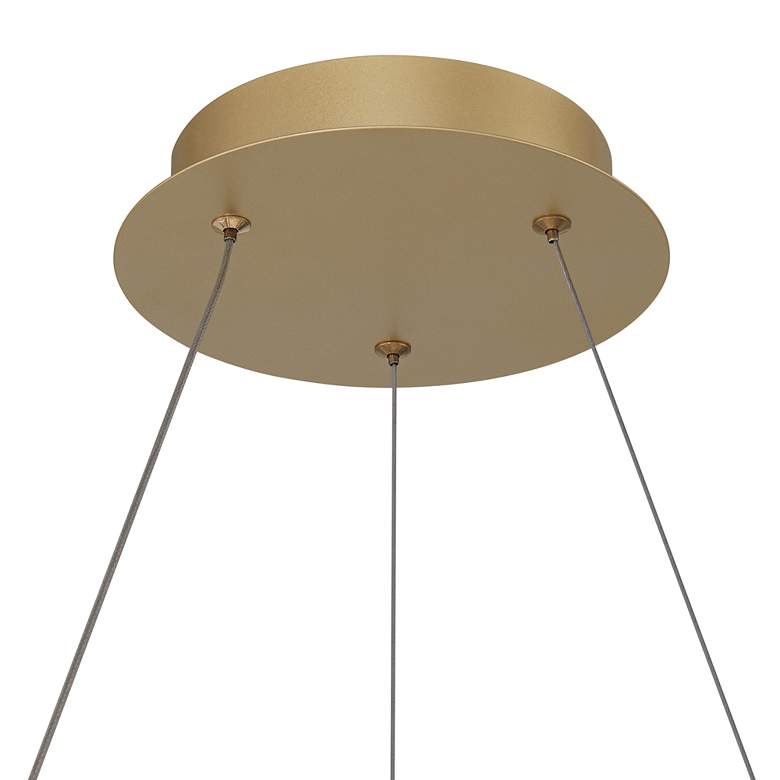 Image 6 Possini Euro Cafferty 23 1/2" Wide Sanded Gold LED Ring Pendant Light more views
