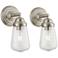 Possini Euro Cairon 11"H Brushed Nickel Wall Sconce Set of 2