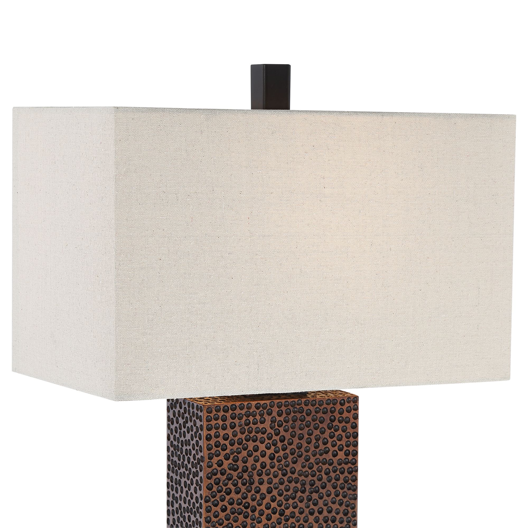 Image 3 Possini Euro Caldwell 24 3/4" Hammered Bronze Table Lamps Set of 2 more views