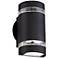 Possini Euro Caldwell 7 3/4" High Black Up and Down LED Outdoor Light