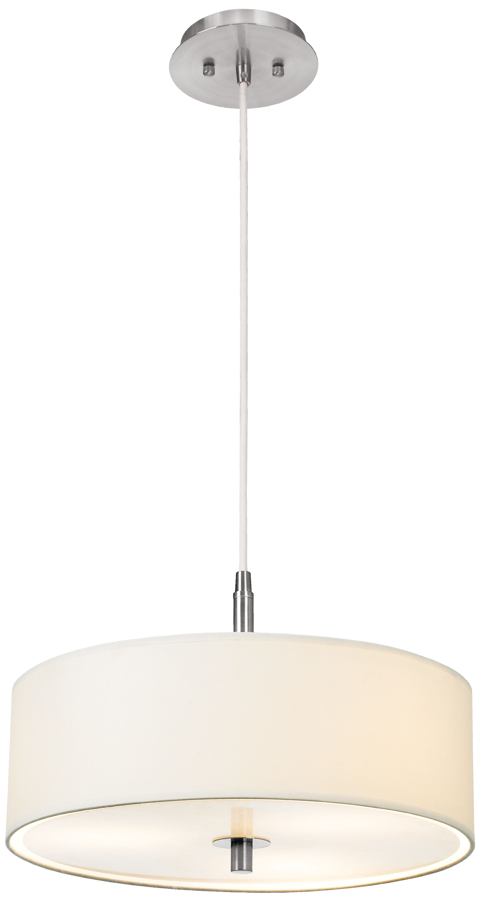 Image 3 Possini Euro Calhoun 16"W White Brushed Nickel Modern Pendant Light