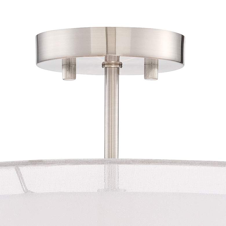 Image 4 Possini Euro Caliari 18 inch Brushed Nickel 5-Light Drum Ceiling Light more views