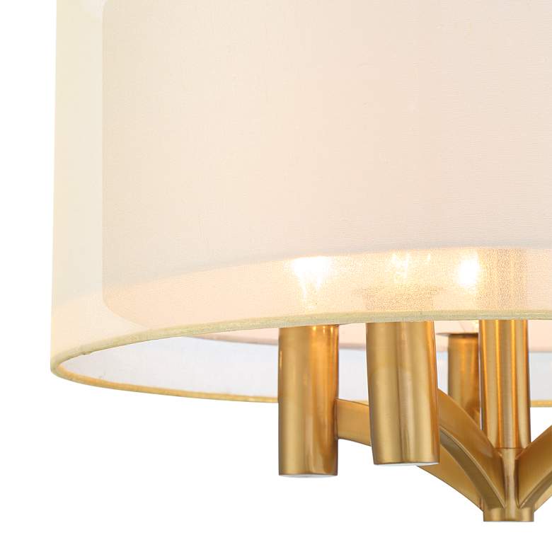 Image 3 Possini Euro Caliari 18 inch Wide Warm Brass 5-Light Ceiling Light more views