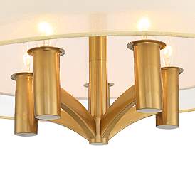 Image4 of Possini Euro Caliari 18" Wide Warm Brass 5-Light Ceiling Light more views