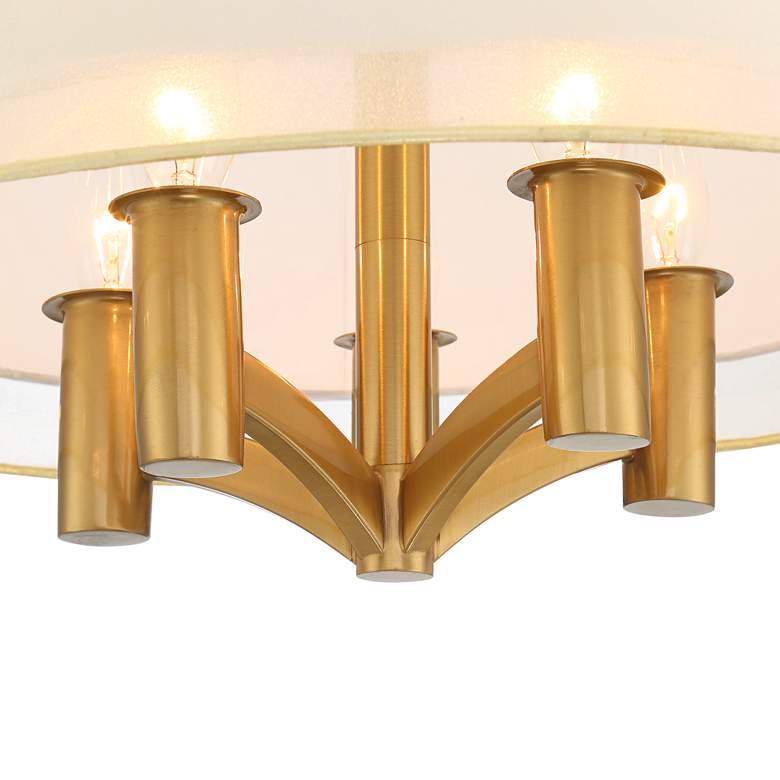 Image 4 Possini Euro Caliari 18 inch Wide Warm Brass 5-Light Ceiling Light more views