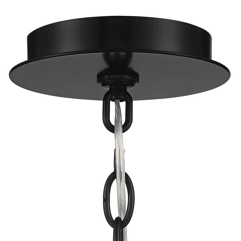 Image 6 Possini Euro Caliari 22 inch Wide Black 6-Light Double Shade Pendant more views