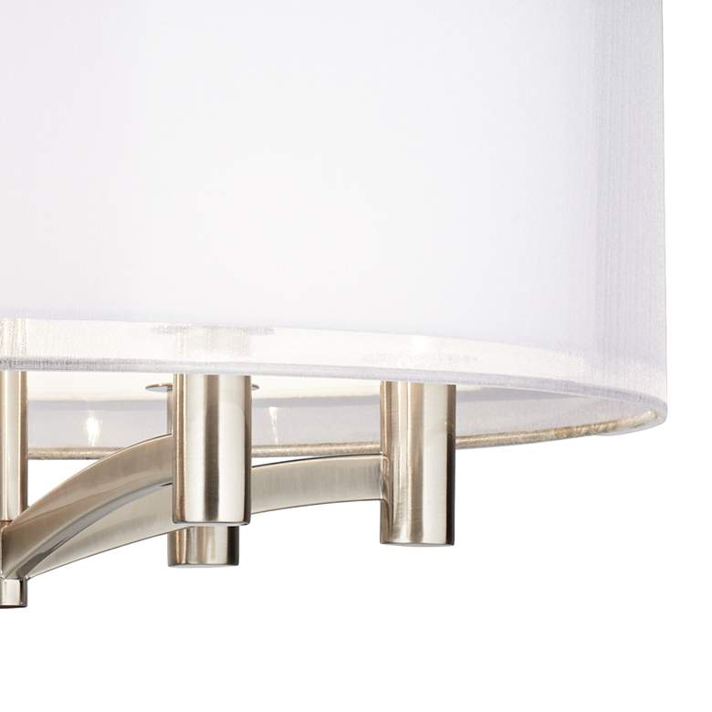Image 4 Possini Euro Caliari 22" Wide Brushed Nickel 6-Light Drum Pendant more views
