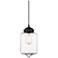 Possini Euro Calico 7" Wide Black Glass Mini Pendant