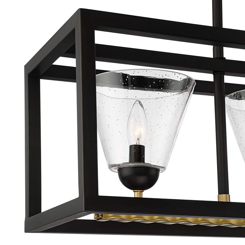 Image 3 Possini Euro Callan 38" Wide Bronze 4-Light Rectangular Island Pendant more views