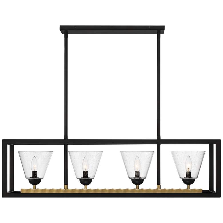 Image 7 Possini Euro Callan 38" Wide Bronze 4-Light Rectangular Island Pendant more views