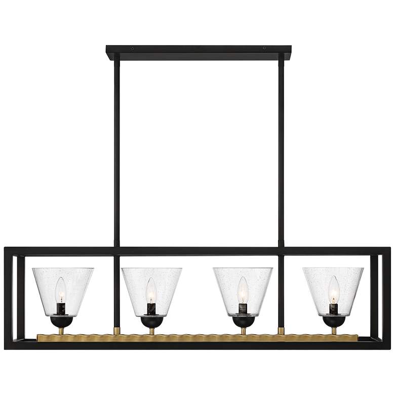 Image 7 Possini Euro Callan 38 inch Wide Bronze 4-Light Rectangular Island Pendant more views