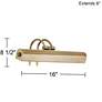 3_Possini Euro Calliope 16" Wide Light Bronze Plug-In Picture Light more views