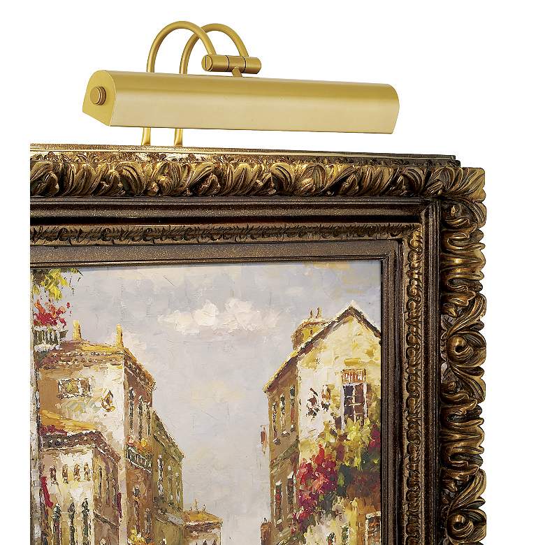 Image 3 Possini Euro Calliope 16" Wide Light Gold Plug-In Picture Light
