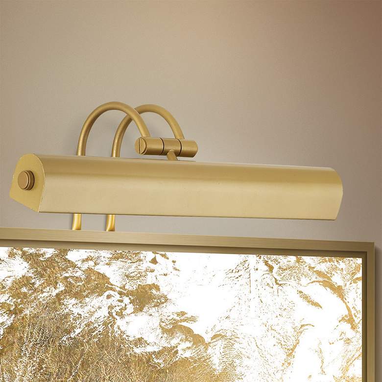 Image 2 Possini Euro Calliope 16" Wide Light Gold Plug-In Picture Light