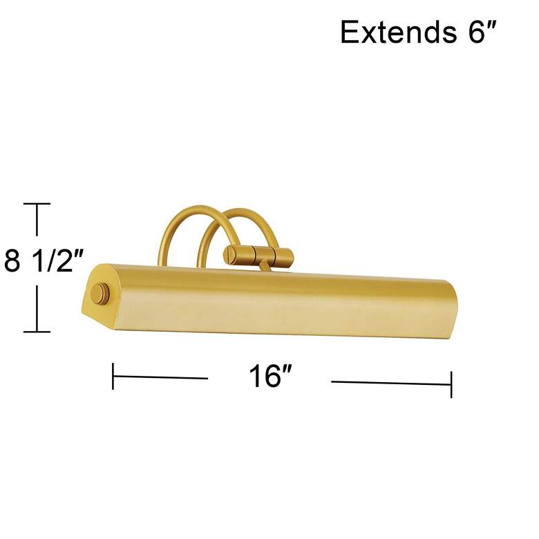 Image 4 Possini Euro Calliope 16" Wide Light Gold Plug-In Picture Light more views