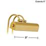 3_Possini Euro Calliope 9" Wide Light Gold Plug-In Picture Light more views