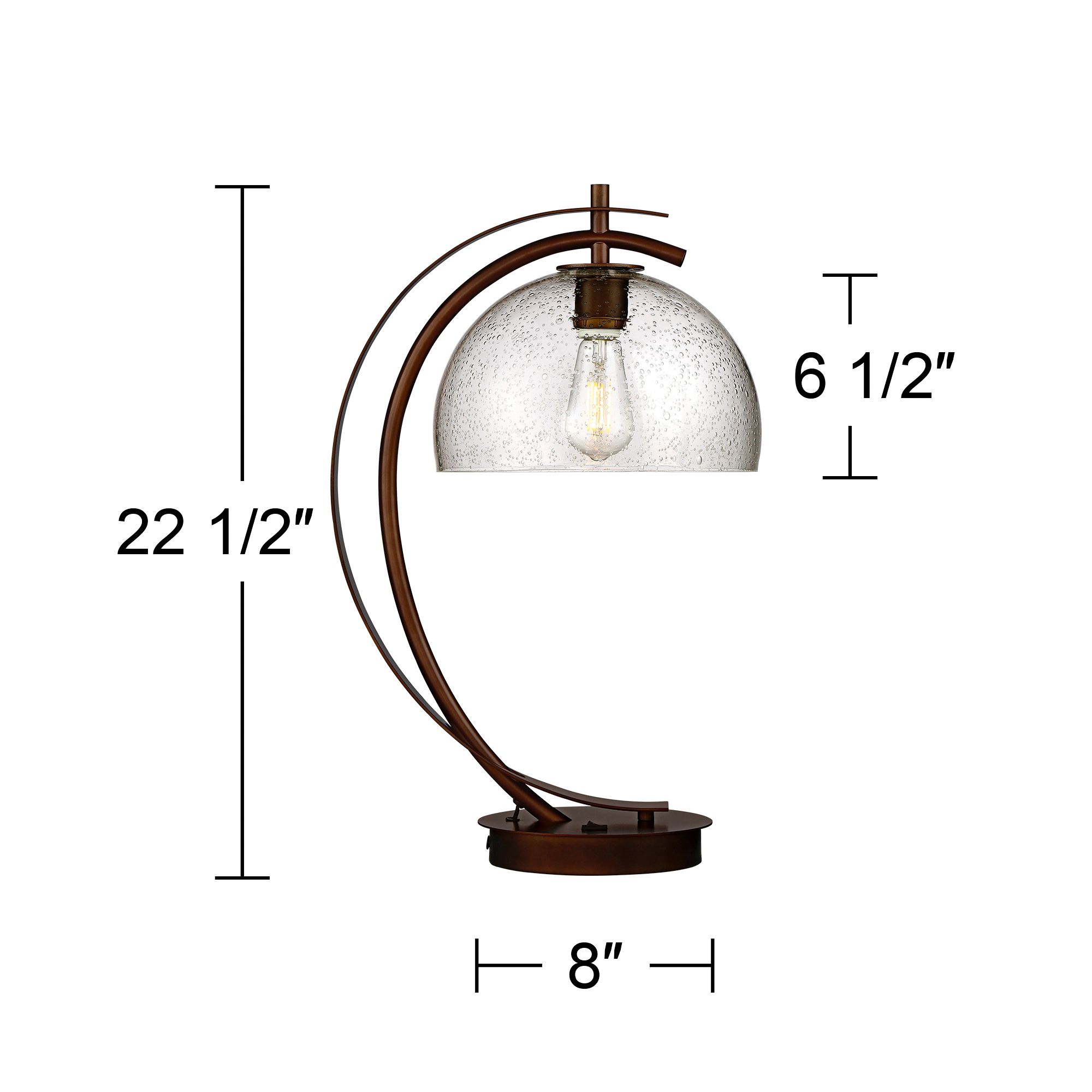 Possini Euro Calvin 22 1/2" Bronze LED USB Desk Lamps Set of 2