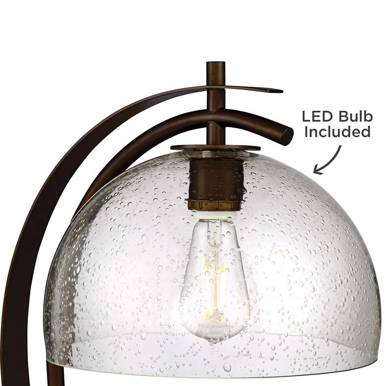 Image 7 Possini Euro Calvin 22 1/2" Glass Dome USB Table Lamp with LED Bulb more views