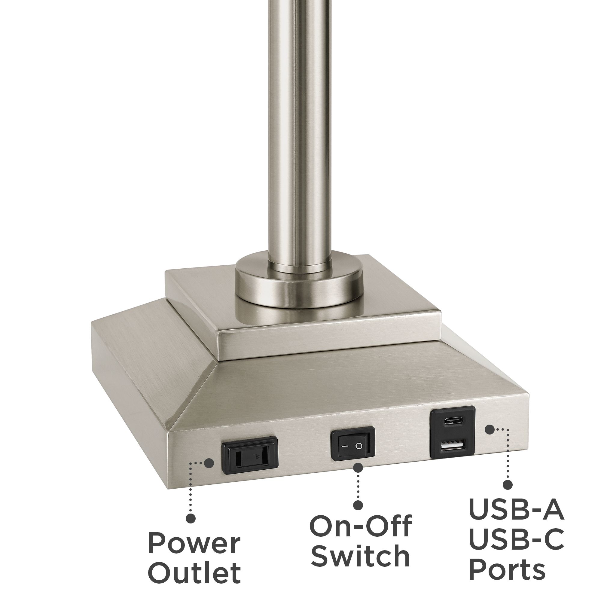 Image 6 Possini Euro Camber 28" Workstation Swing Arm Outlet and USB Desk Lamp more views