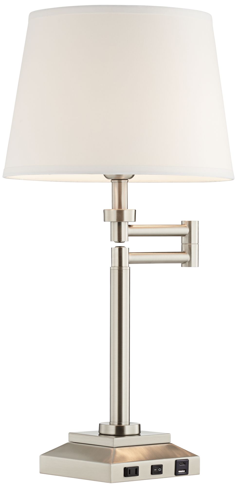 Image 7 Possini Euro Camber 28" Workstation Swing Arm Outlet and USB Desk Lamp more views