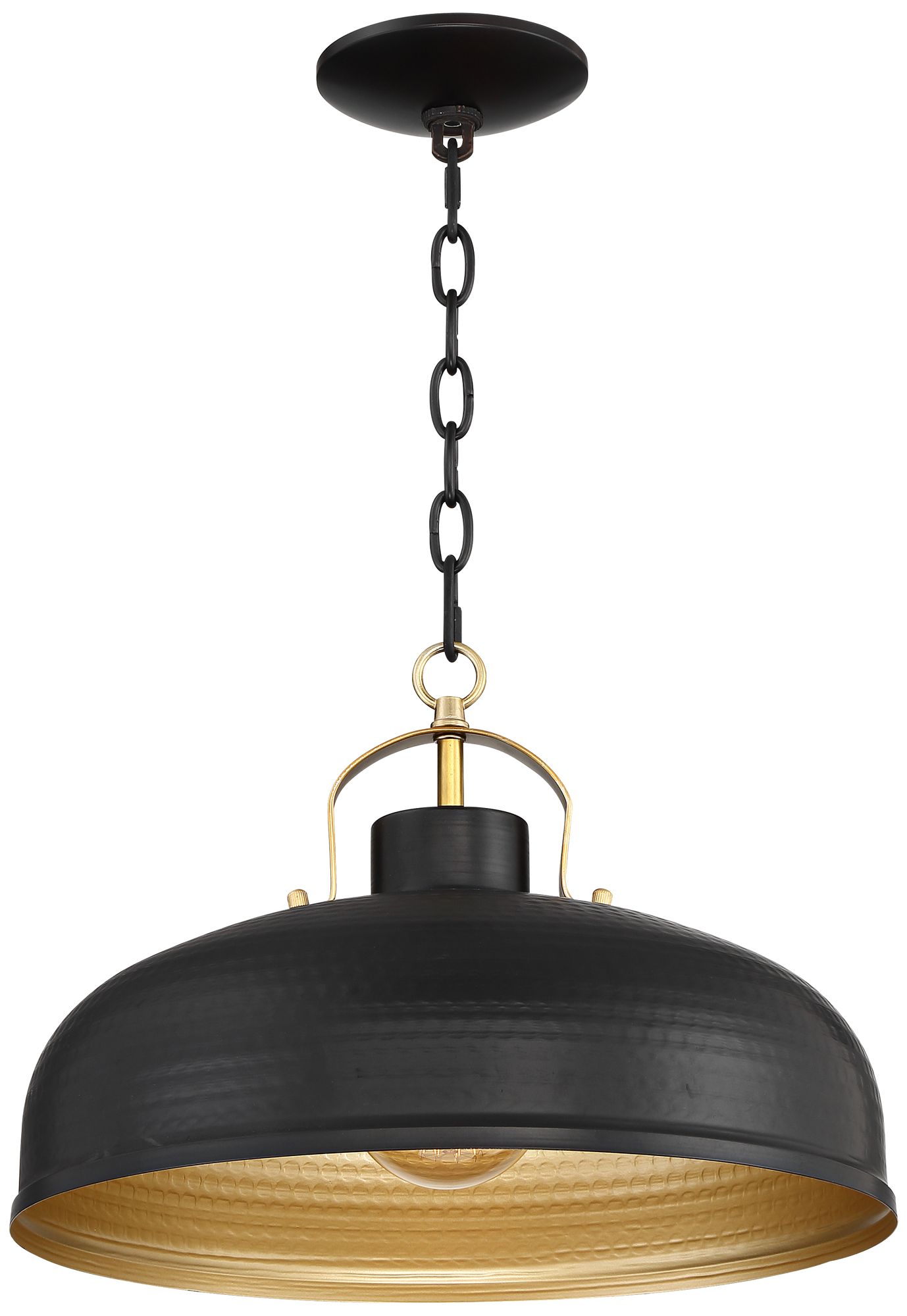 Watch A Video About the Possini Euro Camden Black and Warm Brass Ceiling Pendant
