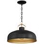 Watch A Video About the Possini Euro Camden Black and Warm Brass Ceiling Pendant