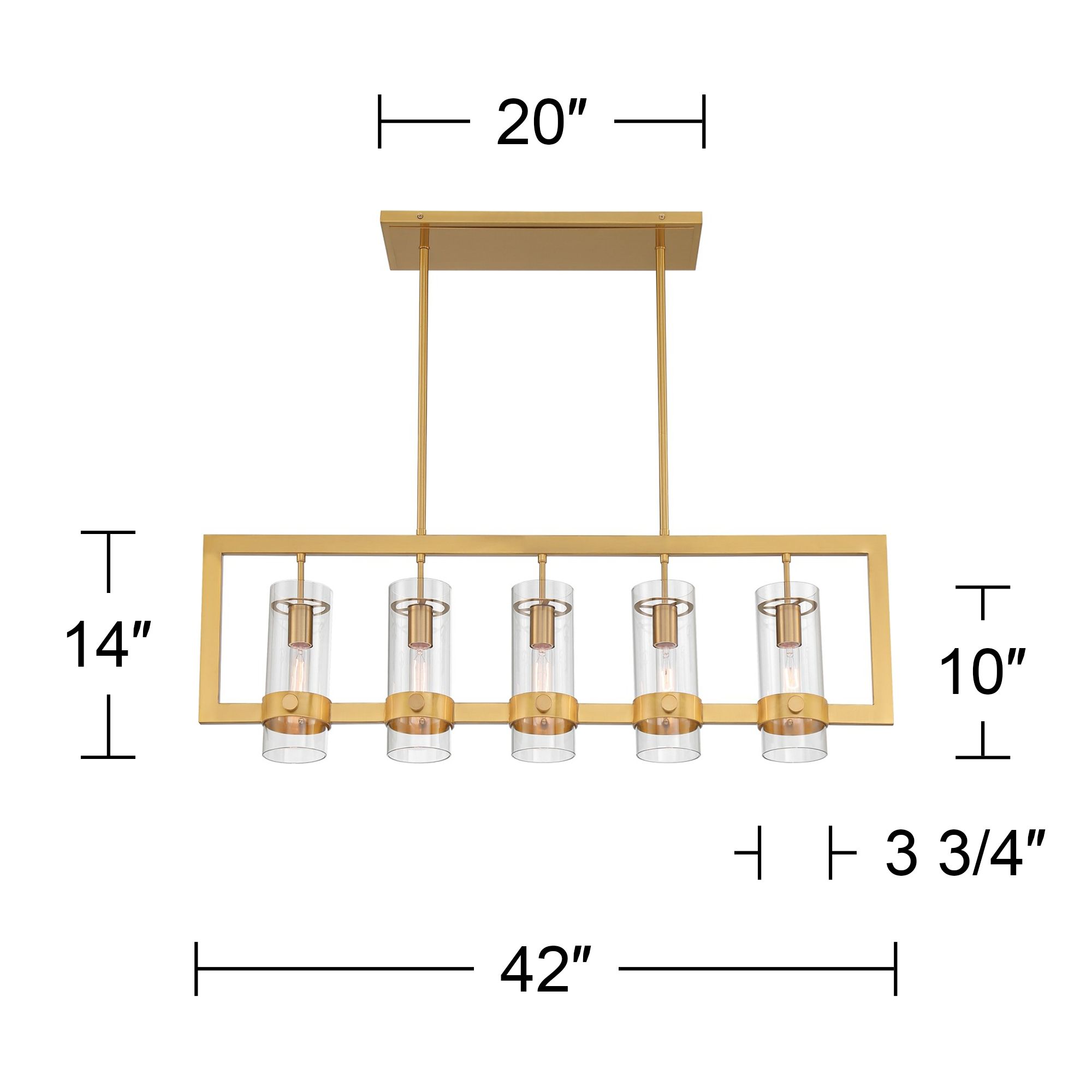 Watch A Video About the Camden Antique Brass 5 Light Island Pendant