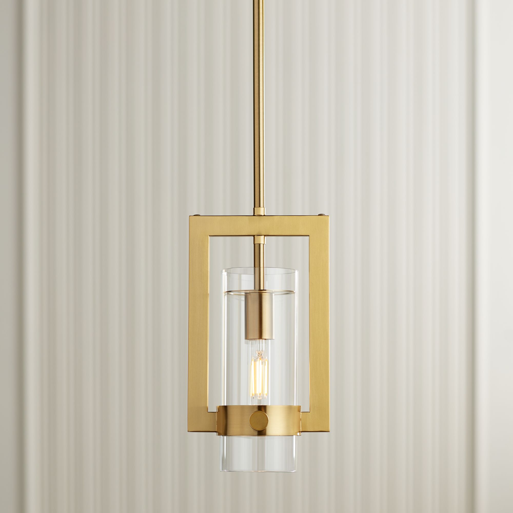 Possini Euro Camden 7 Wide Antique Brass Mini Pendant Light