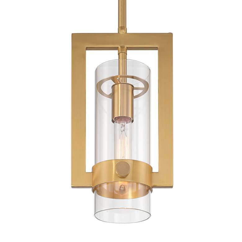 Image 3 Possini Euro Camden 7" Wide Antique Brass Mini Pendant Light more views