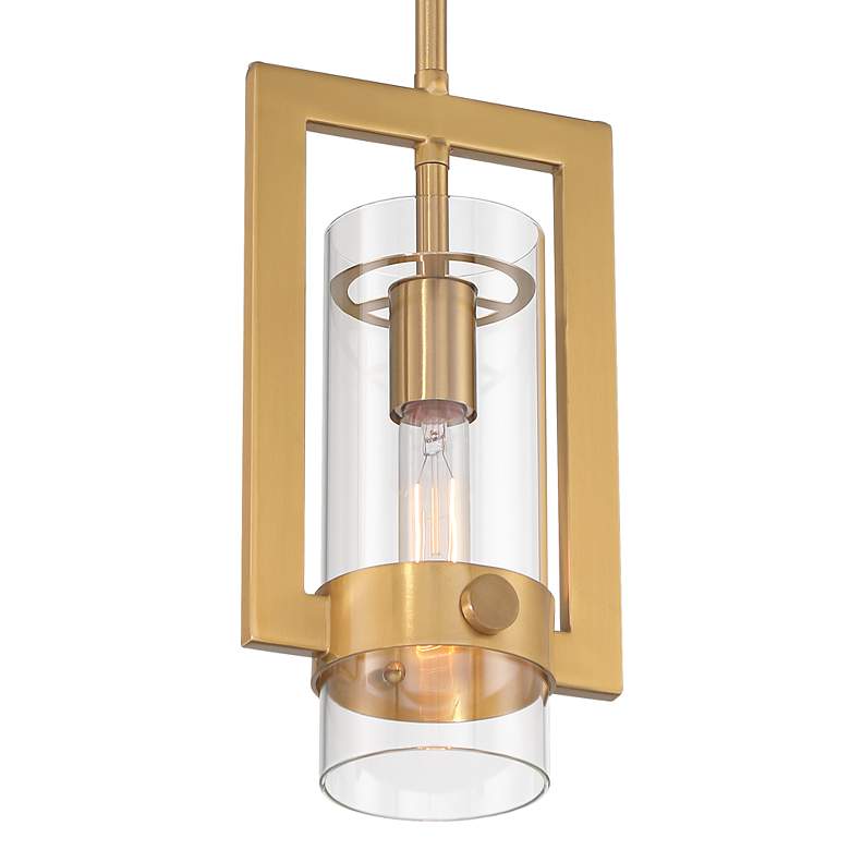 Image 4 Possini Euro Camden 7" Wide Antique Brass Mini Pendant Light more views