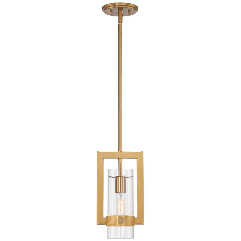 Image 7 Possini Euro Camden 7" Wide Antique Brass Mini Pendant Light more views