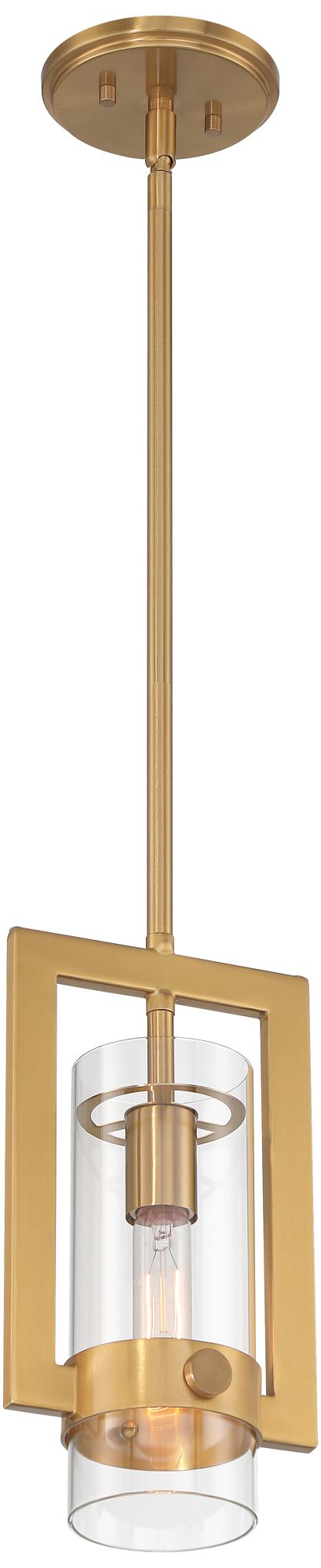 Possini Euro Camden 7" Wide Antique Brass Mini Pendant Light