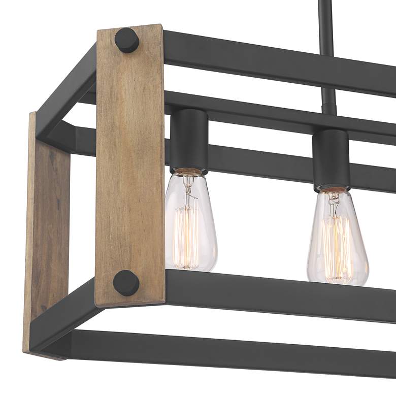 Image 3 Possini Euro Cameron 36 1/4" Wide Black 5-Light Island Pendant Light more views