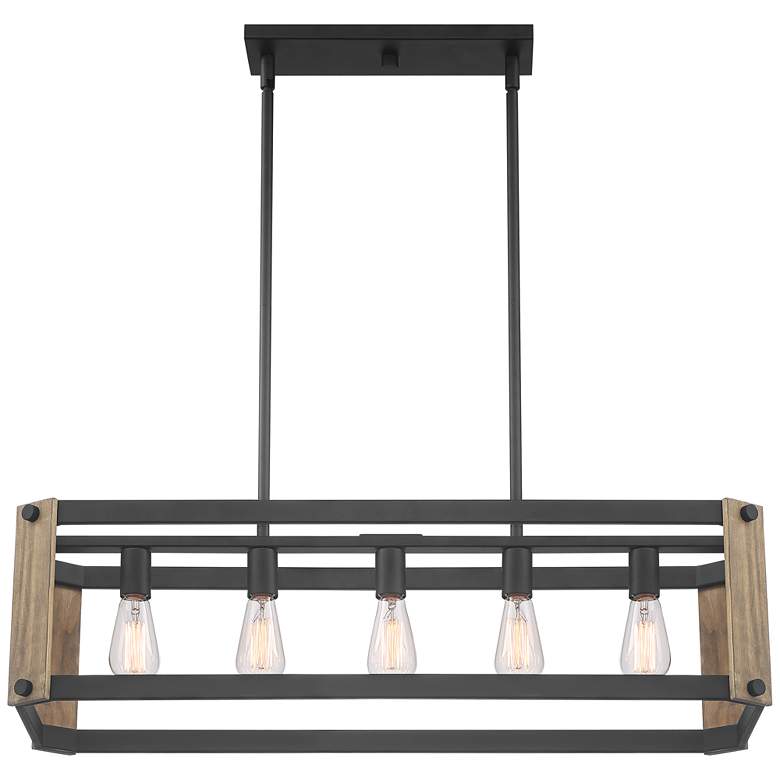 Image 5 Possini Euro Cameron 36 1/4" Wide Black 5-Light Island Pendant Light more views